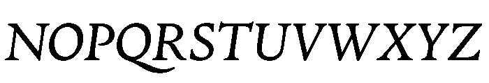 Zenith TextItalic Font UPPERCASE