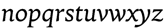 Zenith TextItalic Font LOWERCASE