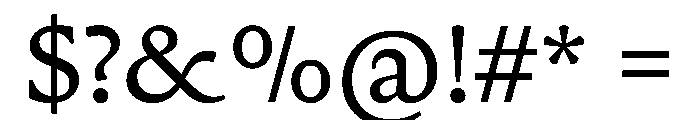 Zenith TextRegular Font OTHER CHARS