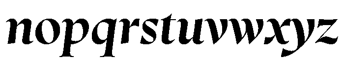 ZenithCyr DisplayBoldItalic Font LOWERCASE
