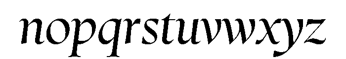 ZenithCyr DisplayItalic Font LOWERCASE