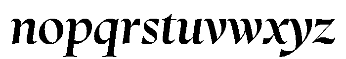ZenithCyr DisplayMediumItalic Font LOWERCASE