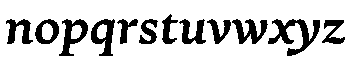 ZenithCyr TextBoldItalic Font LOWERCASE