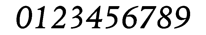 ZenithCyr TextItalic Font OTHER CHARS