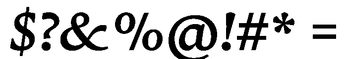 ZenithCyr TextMediumItalic Font OTHER CHARS