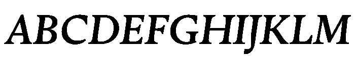 ZenithCyr TextMediumItalic Font UPPERCASE