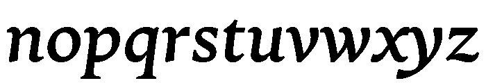 ZenithCyr TextMediumItalic Font LOWERCASE