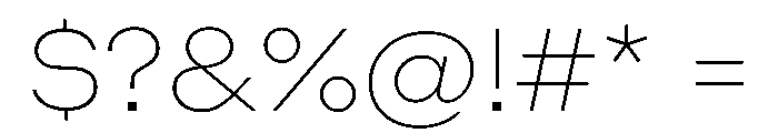 ZetalLarge Thin Font OTHER CHARS