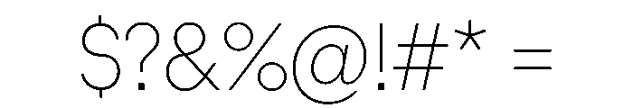 ZetalTight Thin Font OTHER CHARS