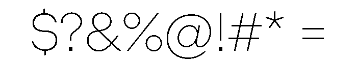 ZetalVariable Thin Instance Font OTHER CHARS