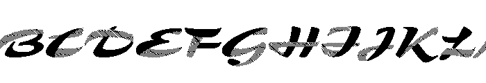 Zebra Line Cut Font UPPERCASE