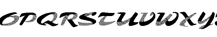 Zebra Line Cut Font UPPERCASE