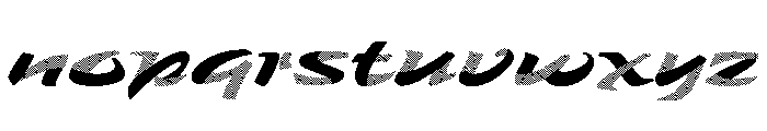 Zebra Line Cut Font LOWERCASE