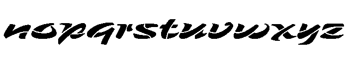 Zebra Stencil Font LOWERCASE