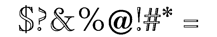 Zephyr Openface Font OTHER CHARS