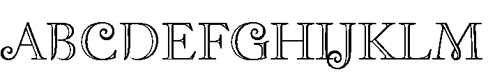 Zephyr Openface Font UPPERCASE
