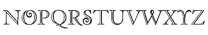 Zephyr Openface Font UPPERCASE