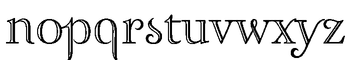 Zephyr Openface Font LOWERCASE