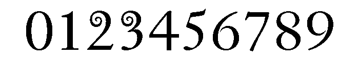 Zephyr Regular Font OTHER CHARS