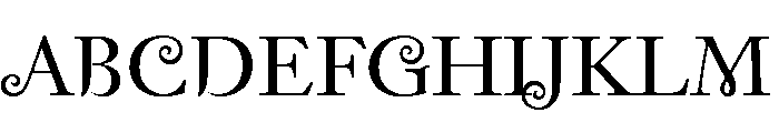 Zephyr Regular Font UPPERCASE