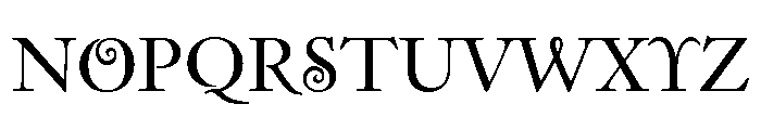 Zephyr Regular Font UPPERCASE