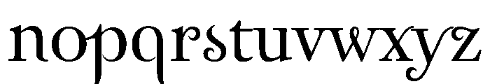Zephyr Regular Font LOWERCASE