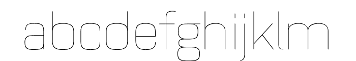Zetta Sans UltraLight Font LOWERCASE