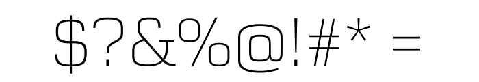 Zetta Serif Thin Font OTHER CHARS
