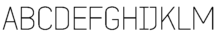 ZF2334 Condensed Regular Font UPPERCASE