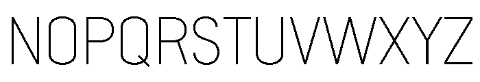 ZF2334 Condensed Regular Font UPPERCASE