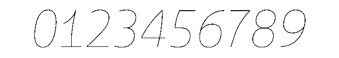 ZF2334 Curved & Italic Hairline Font OTHER CHARS