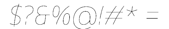 ZF2334 Curved & Italic Hairline Font OTHER CHARS
