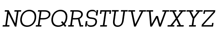 ZF2334 Slab Serif Light Italic Font UPPERCASE