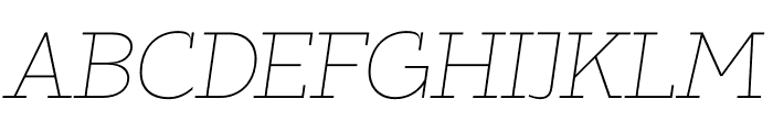 ZF2334 Slab Serif Thin Italic Font UPPERCASE