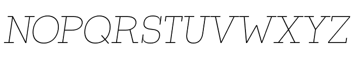 ZF2334 Slab Serif Thin Italic Font UPPERCASE