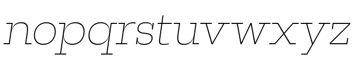 ZF2334 Slab Serif Thin Italic Font LOWERCASE