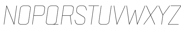 ZF2334 Square Hairline Italic Font UPPERCASE