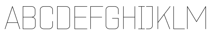 ZF2334 Square Hairline Font UPPERCASE