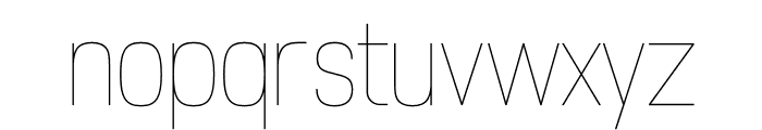 ZF2334 Squarish Hairline Font LOWERCASE