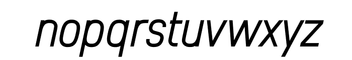 ZF2334 Squarish Regular Italic Font LOWERCASE