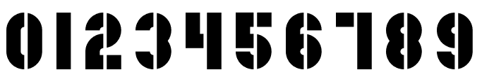 ZF2334 Stencil Font OTHER CHARS