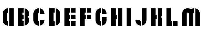 ZF2334 Stencil Font UPPERCASE
