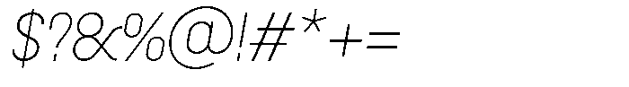ZF Base Sans Pro Thin Italic Font OTHER CHARS