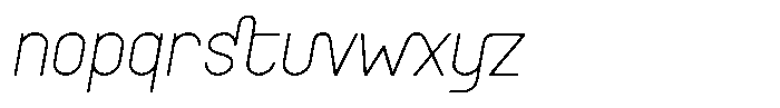 ZF Base Sans Pro Thin Italic Font LOWERCASE