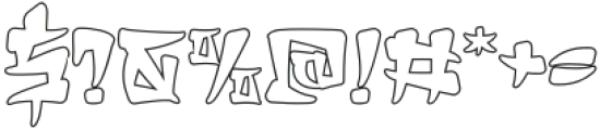 Zhabuki Outline otf (400) Font OTHER CHARS