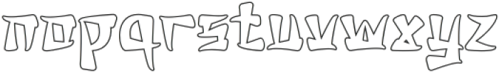 Zhabuki Outline otf (400) Font LOWERCASE