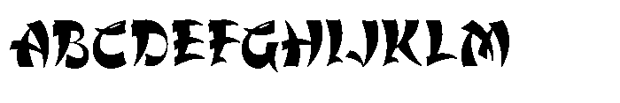 Zhong Font UPPERCASE