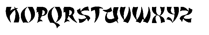 Zhong Font UPPERCASE