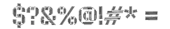 ZIGZAG Light Font OTHER CHARS