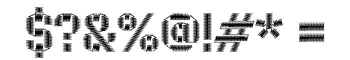 ZIGZAG Medium Font OTHER CHARS